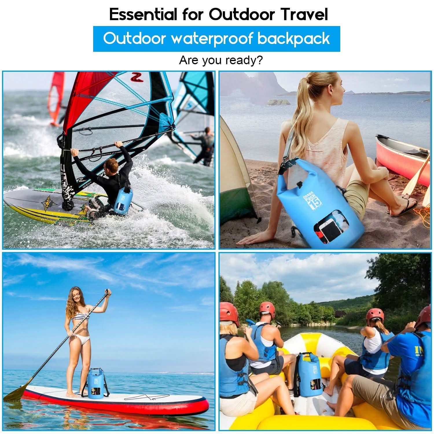 15L Waterproof Lightweight Dry Bag Bags & Travel - DailySale