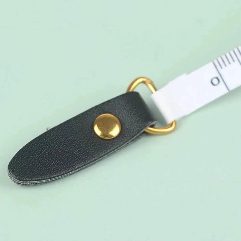 1.5m Centimeter Inch Roll Tape Portable Retractable Vintage PU Leather Mini Tape Arts & Crafts - DailySale
