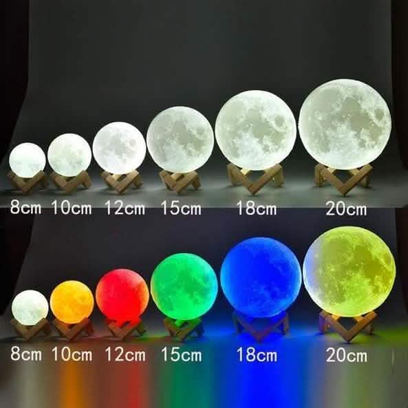 16-Color Moon Lamp with Stand and Wireless Remote Lighting & Decor - DailySale