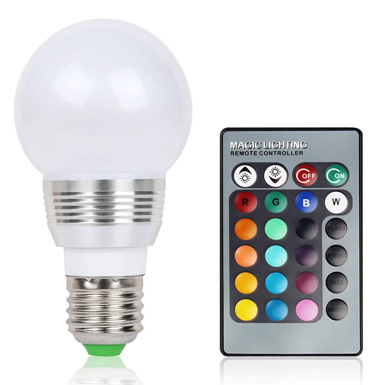 16 Colors Change LED Bulbs E27 3W RGD Dimmable Mood Lighting Lamp Lighting & Decor - DailySale