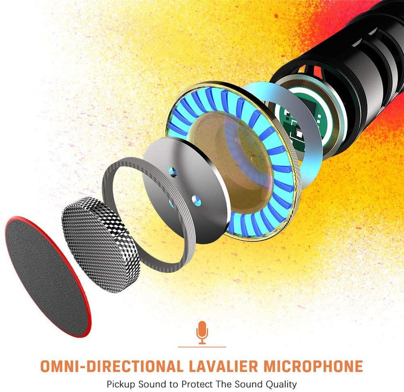 16 Feet Single Head Lavalier Lapel Microphone Omnidirectional Condenser Mic Headphones & Audio - DailySale