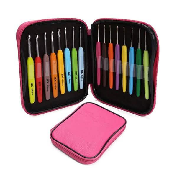 16-Piece: Colored Crochet Hooks Yarn Everything Else - DailySale