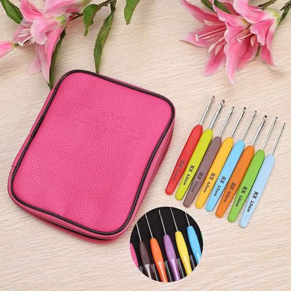 16-Piece: Colored Crochet Hooks Yarn Everything Else - DailySale