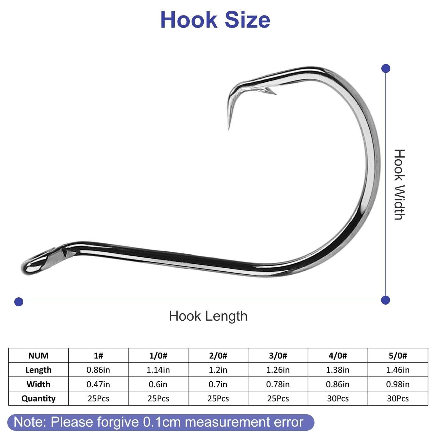 160-Piece: Offset Fishing Hooks Kit Sports & Outdoors - DailySale