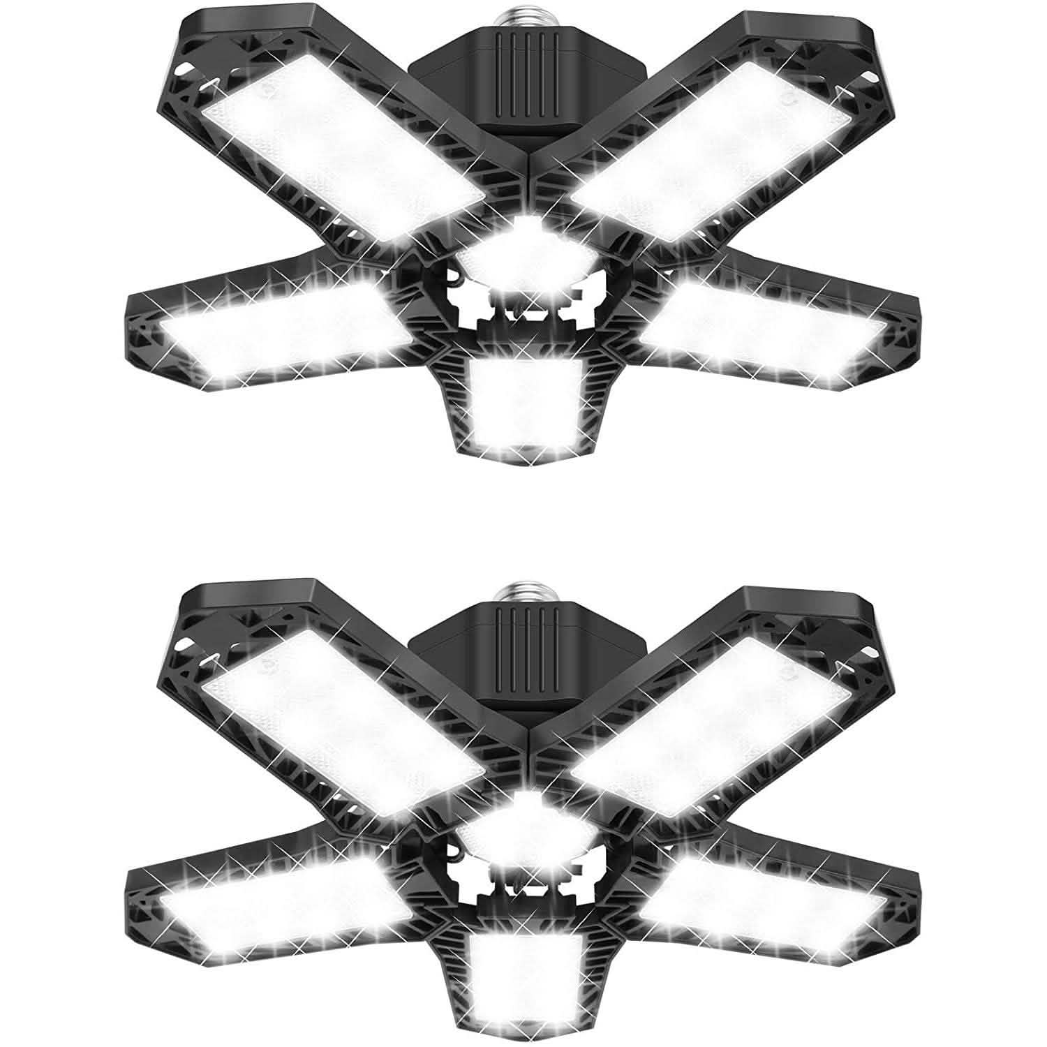16000LM Garage Light with 6 LED Garage Ceiling Lights Panels Indoor Lighting 2-Pack - DailySale