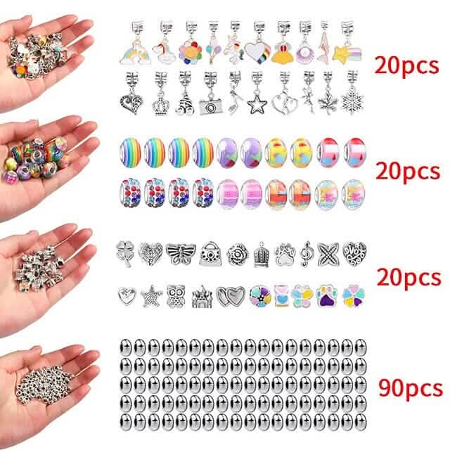165-Piece: Gorgeous Color Beads DIY Handmade Children's Bracelet Set Toys & Games - DailySale