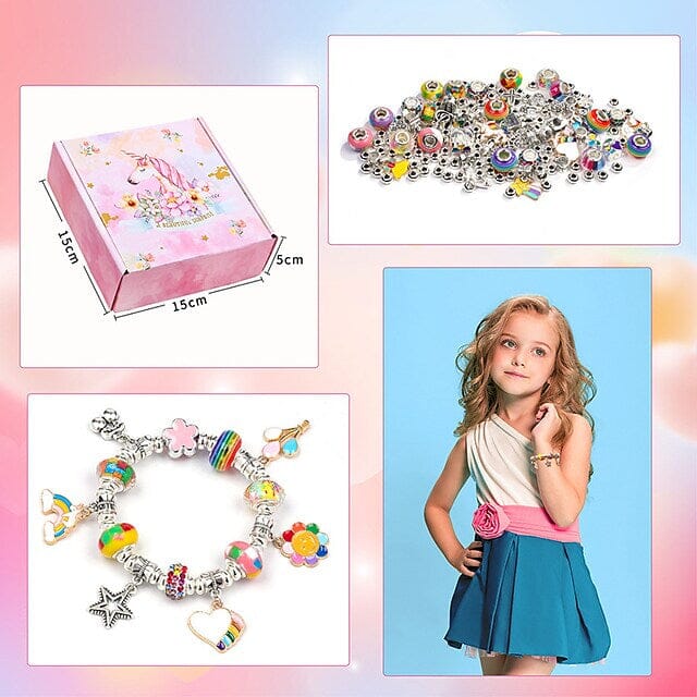 165-Piece: Gorgeous Color Beads DIY Handmade Children's Bracelet Set Toys & Games - DailySale