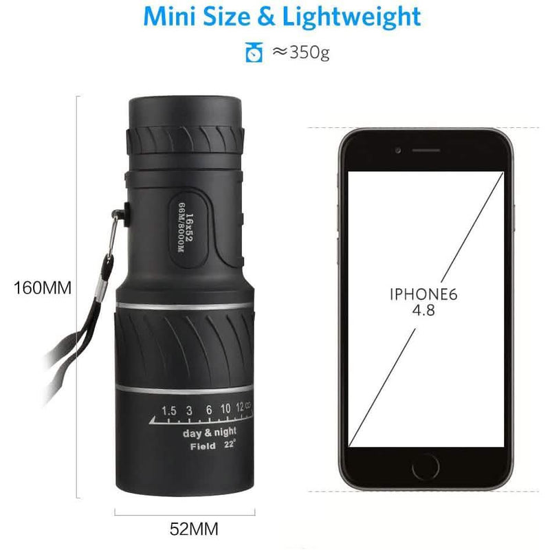 16x52 Monocular Dual Focus Optics Zoom Telescope Sports & Outdoors - DailySale