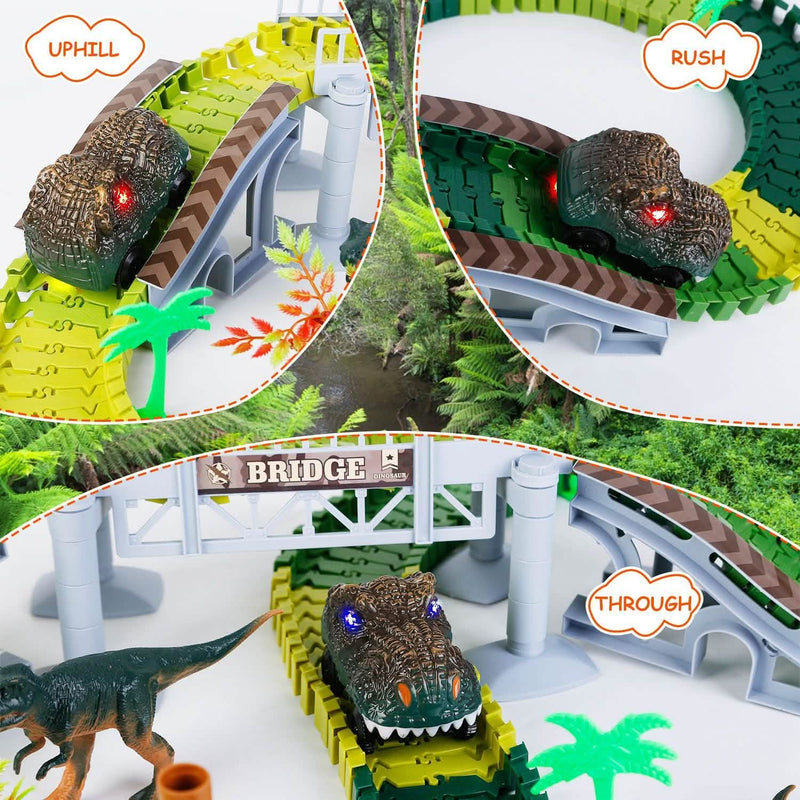 175-Piece: Dinosaur Race Track Set Toys & Games - DailySale