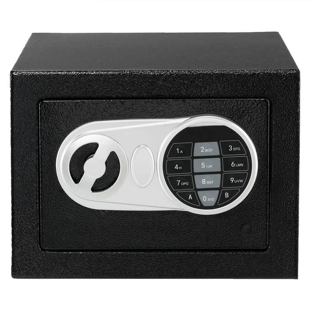 17E Home Use Upgraded Electronic Password Steel Plate Safe Box Black Closet & Storage - DailySale