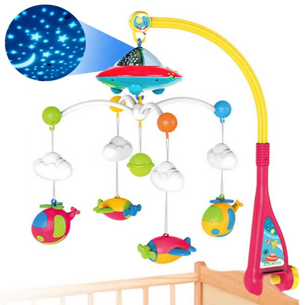 180 Melodies Music Crib Toy Twinkle Light Mobile Cot Bed Bell Box Baby Rattles Baby - DailySale