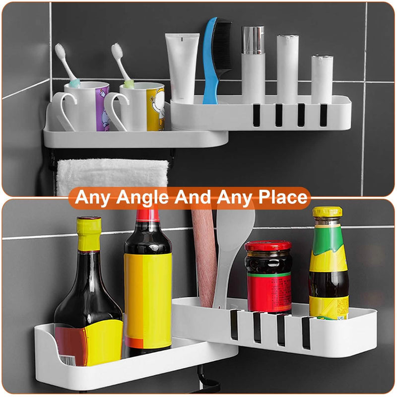 180° Rotatable Bathroom Corner Caddy Shelf Bath - DailySale