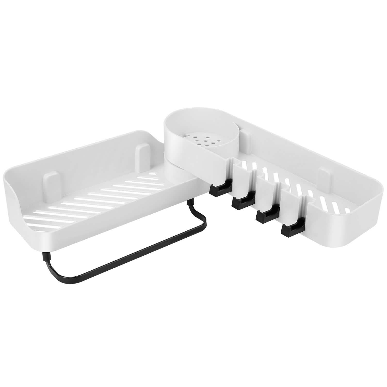 180° Rotatable Bathroom Corner Caddy Shelf Bath - DailySale