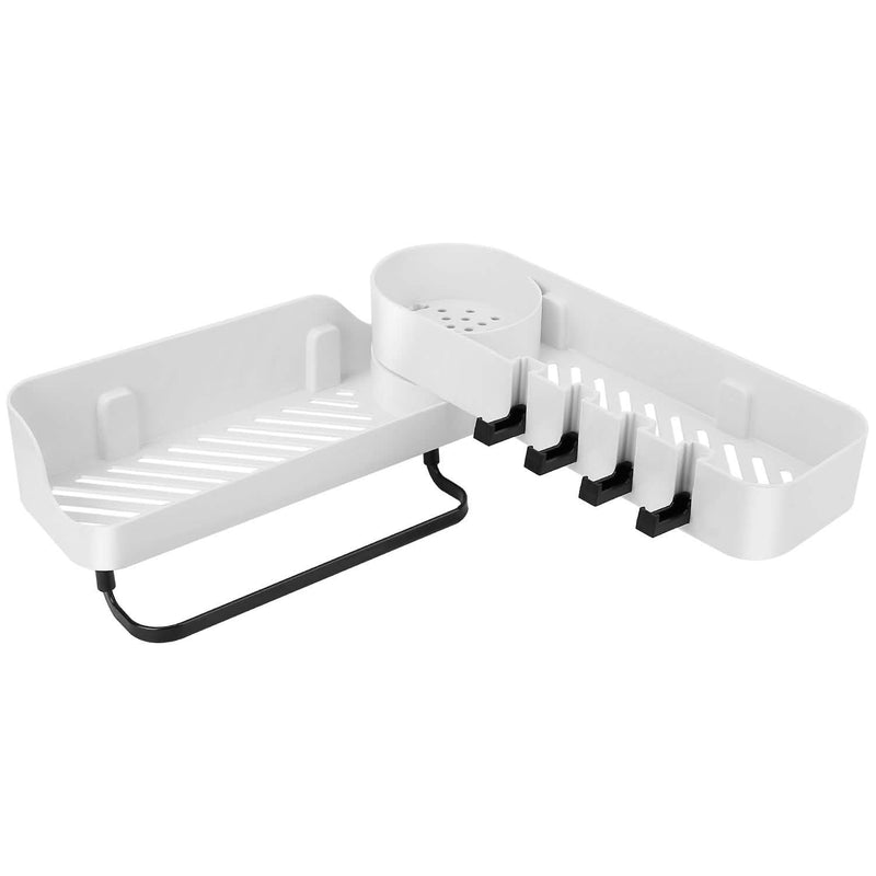 180° Rotatable Bathroom Corner Caddy Shelf Bath - DailySale