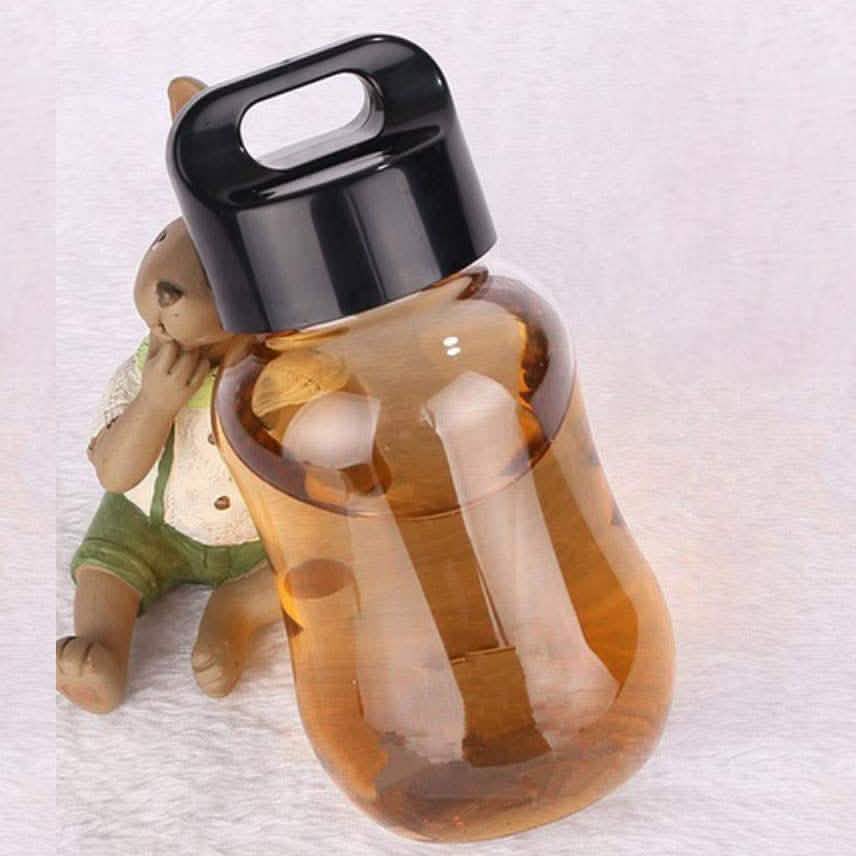 180ML Plastic Colorful Water Bottle Portable Sports & Outdoors Black - DailySale