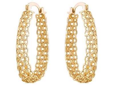 18K Gold Plated Hoop Earrings Jewelry - DailySale