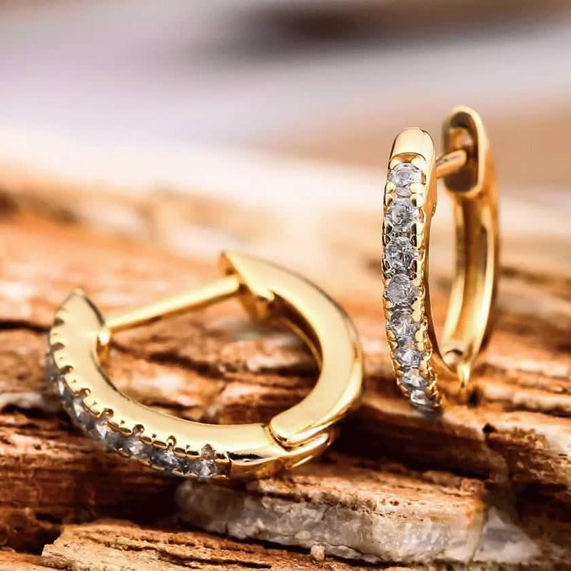 18K Gold Plated Huggie Earrings Earrings - DailySale