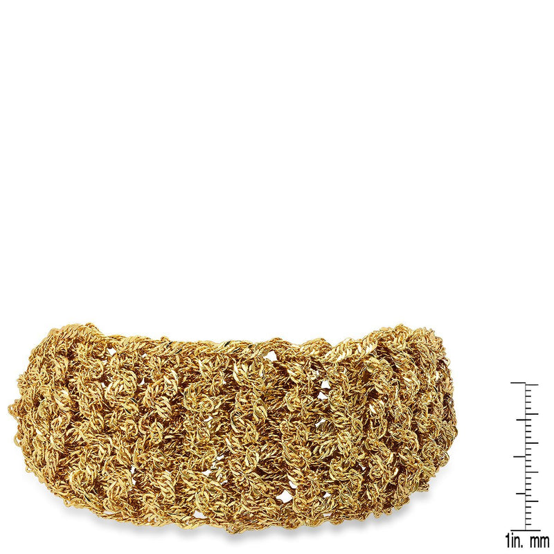 18k White Gold Braided Bracelet