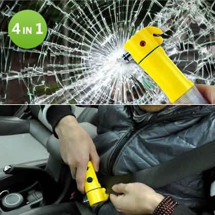 Multi Function 4 in 1 Car Emergency Hammer - DailySale, Inc