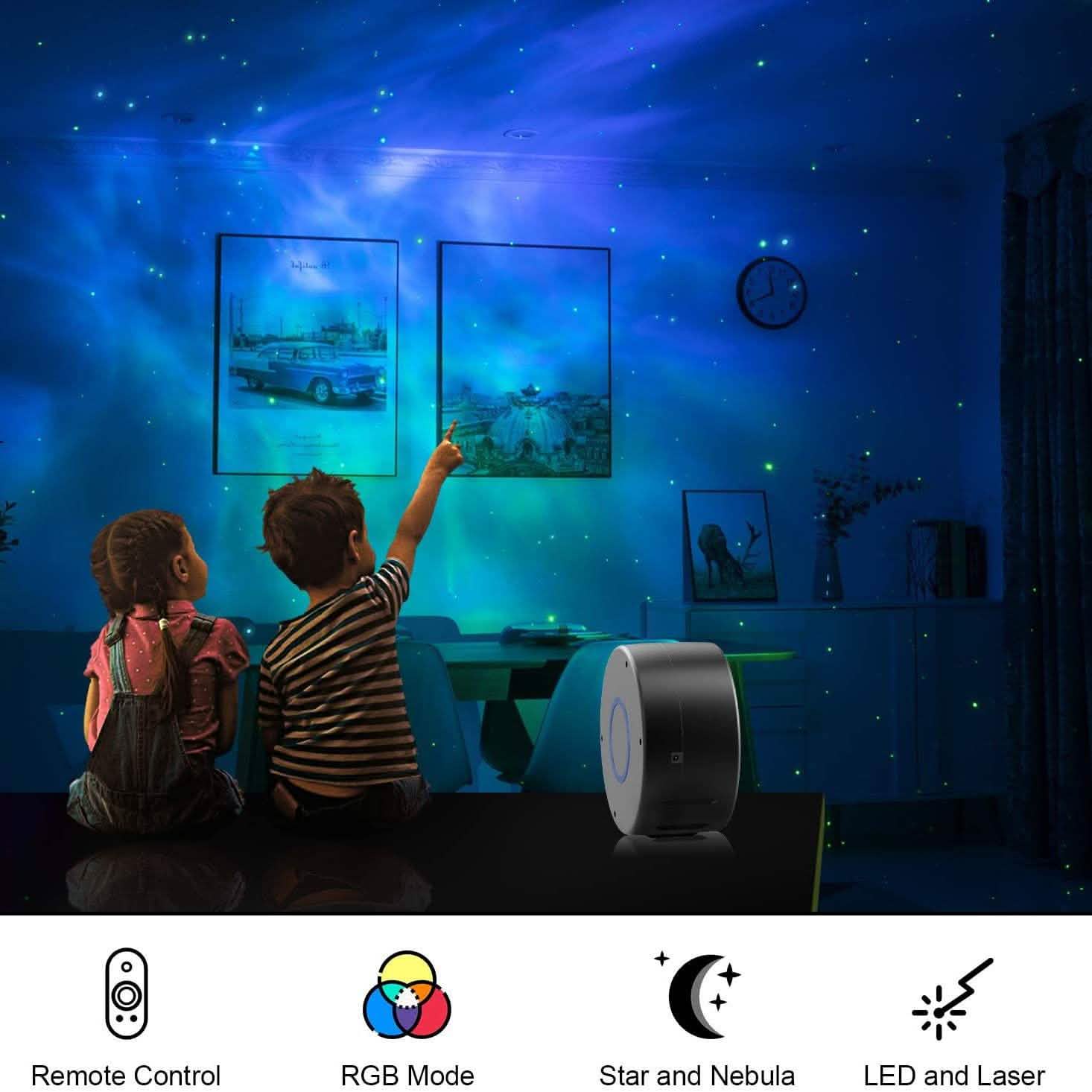 2-in-1 Aurora Starry Sky Projector Indoor Lighting - DailySale
