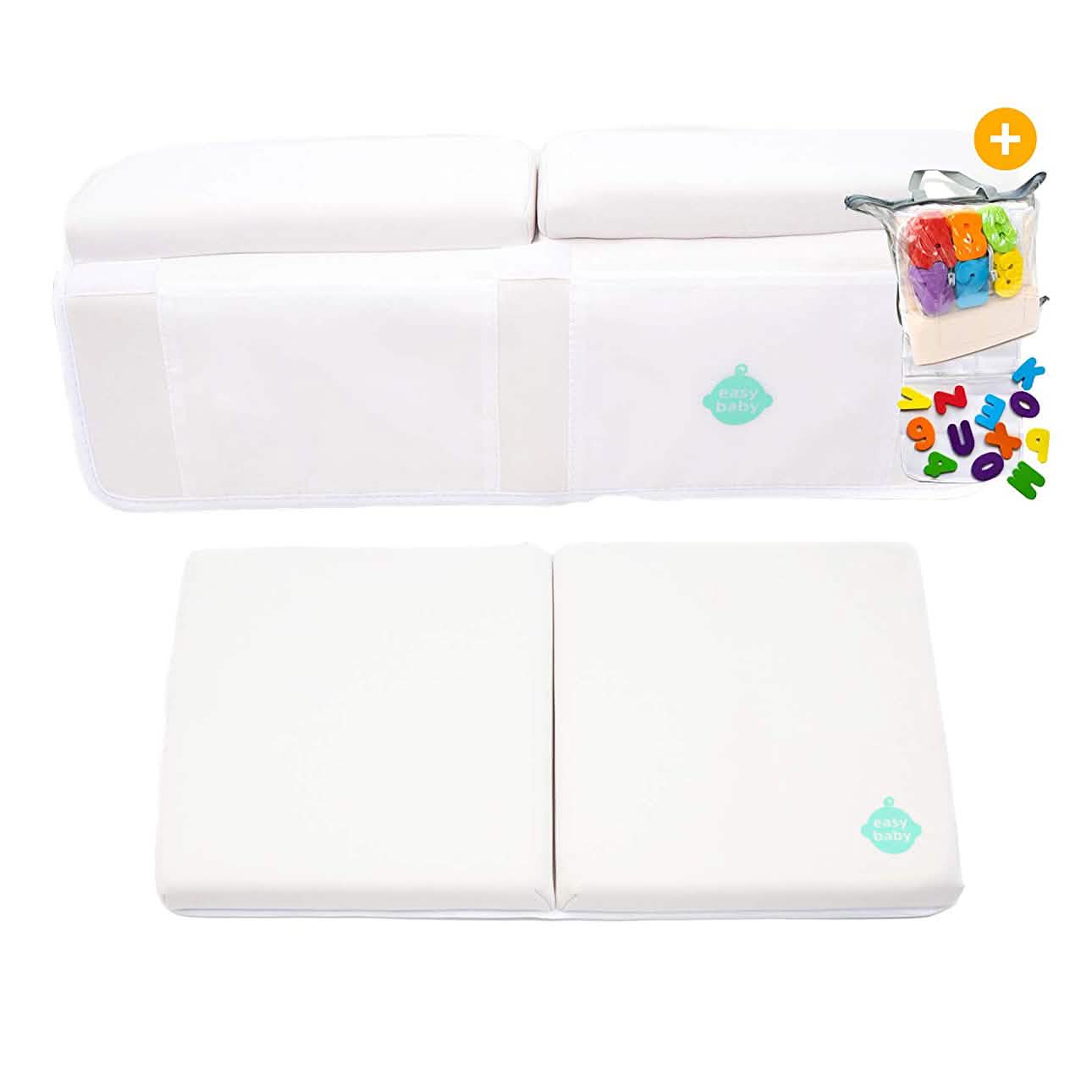 2-in-1 Baby Bath Kneeler and Elbow Rest Pad Baby White - DailySale