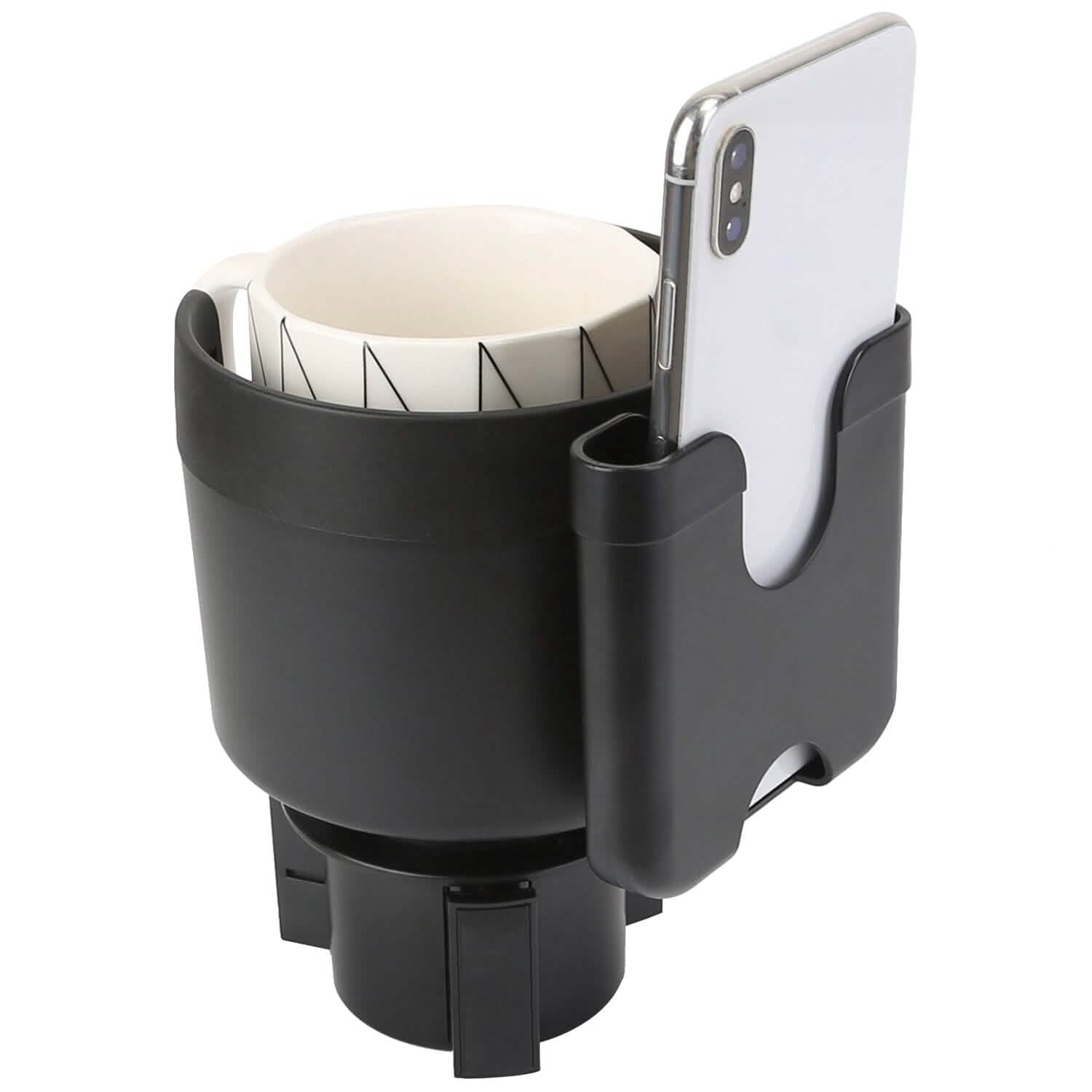 2-in-1 Car Cup Holder with Phone Holder Adjustable Base Automotive - DailySale
