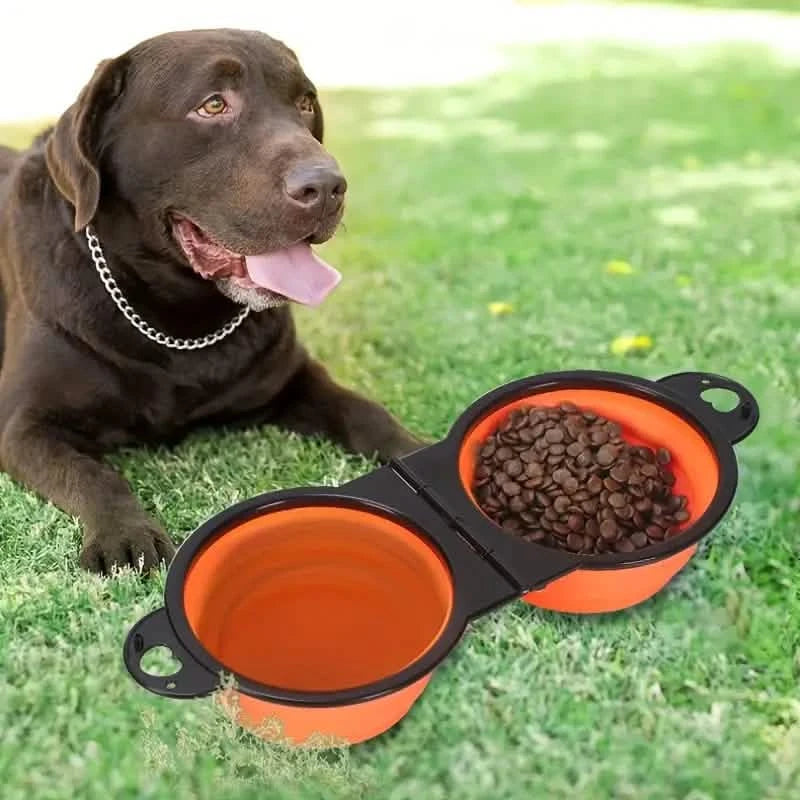 2-in-1 Collapsible Double Dog Bowl Pet Supplies - DailySale