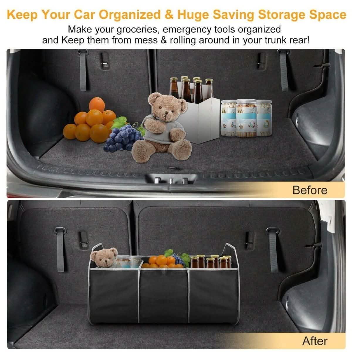 2-in-1 Collapsible Trunk Organizer with Removable Cooler Auto Accessories - DailySale