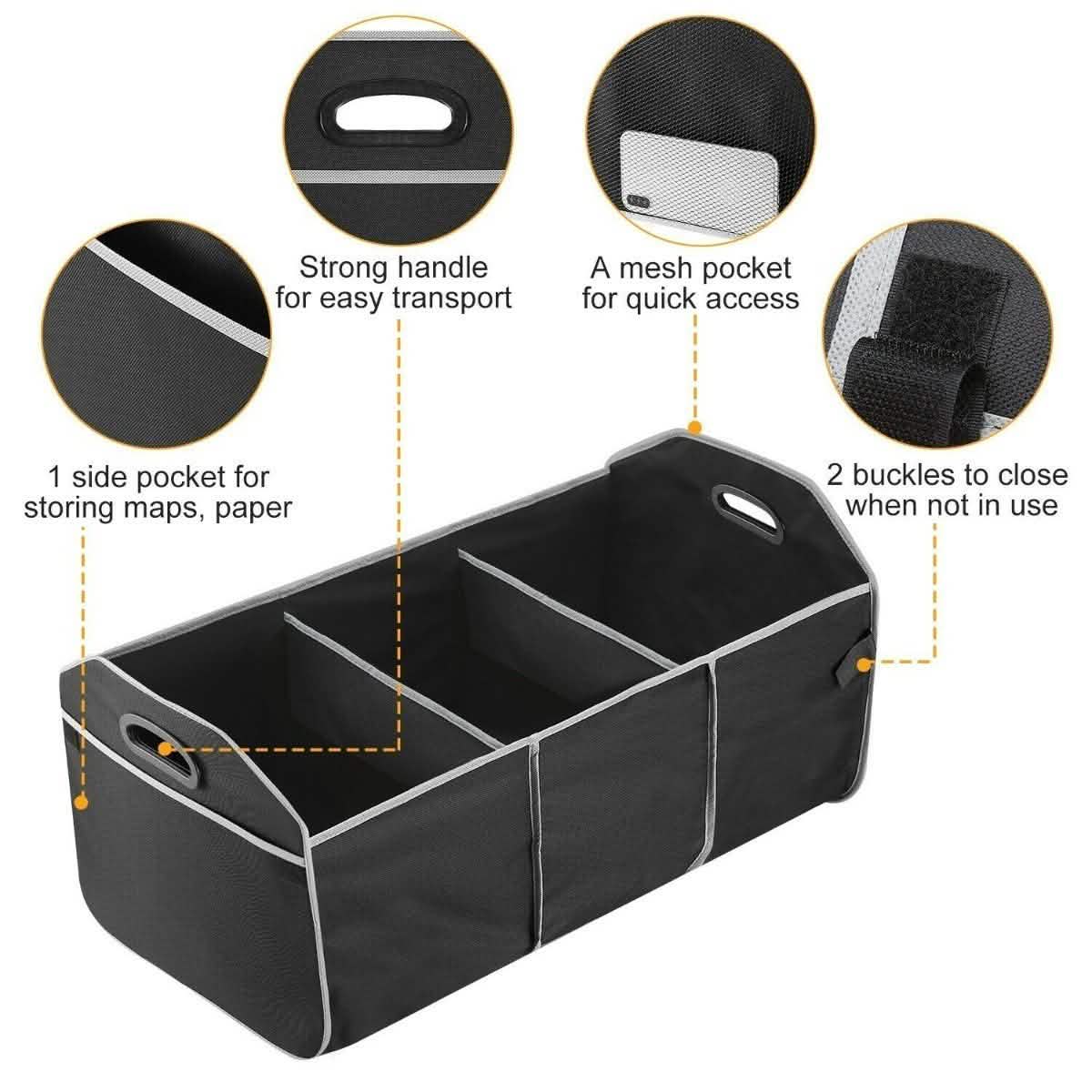2-in-1 Collapsible Trunk Organizer with Removable Cooler Auto Accessories - DailySale