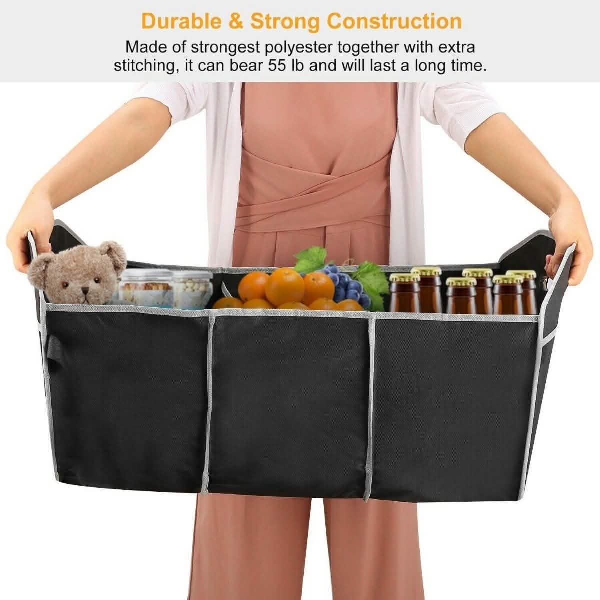 2-in-1 Collapsible Trunk Organizer with Removable Cooler Auto Accessories - DailySale