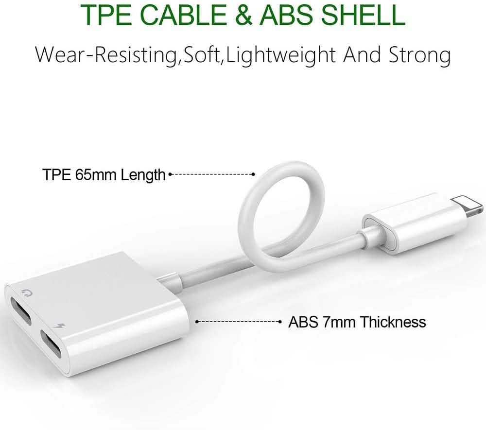 2-in-1 for Lightning Adapter For iPhone 7 8 Plus 10 X Mobile Accessories - DailySale