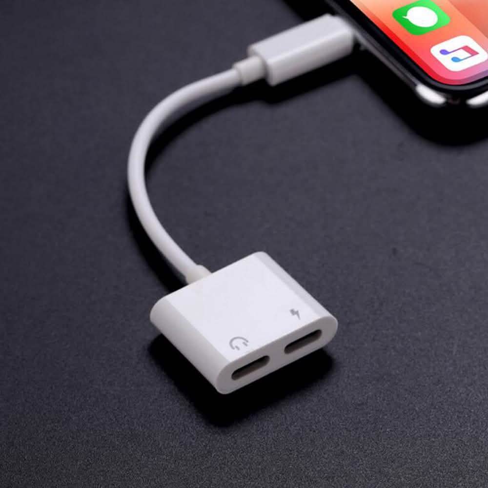 2-in-1 for Lightning Adapter For iPhone 7 8 Plus 10 X Mobile Accessories - DailySale