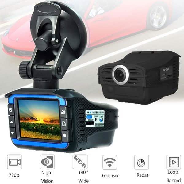 2-in-1 HD Car Hidden DVR Camera Recorder Radar Laser Speed Detector Dash Cam Automotive - DailySale