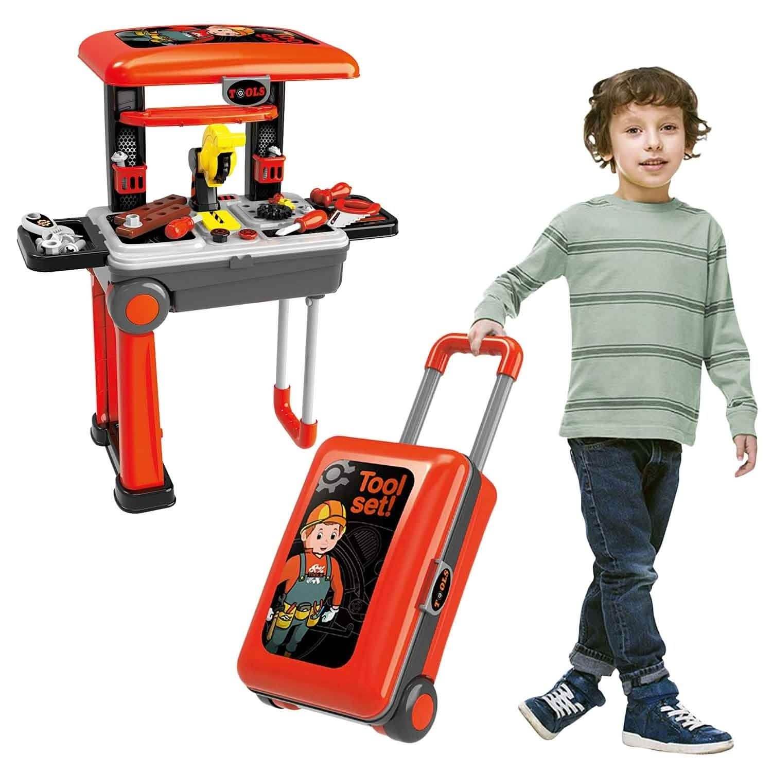 2-in-1 Pretend Play Game Travel Suitcase for Girls Toys & Games - DailySale