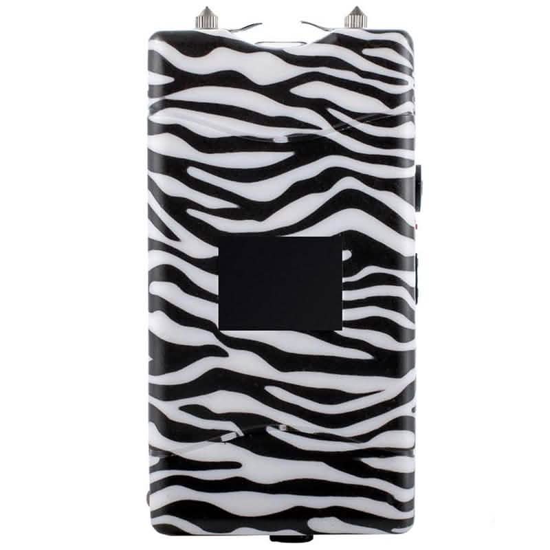 2-in-1 Self Defense 18,000,000V Volt Stun Gun with LED Flashlight Sports & Outdoors Zebra - DailySale