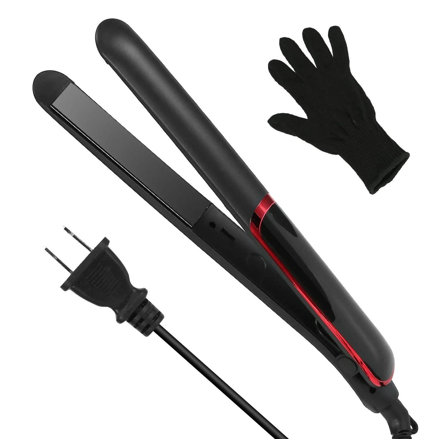 2-in-1 Twist Hair Straightener Ceramic Plate Hair Curler with Temperature Adjust LCD Display Beauty & Personal Care - DailySale