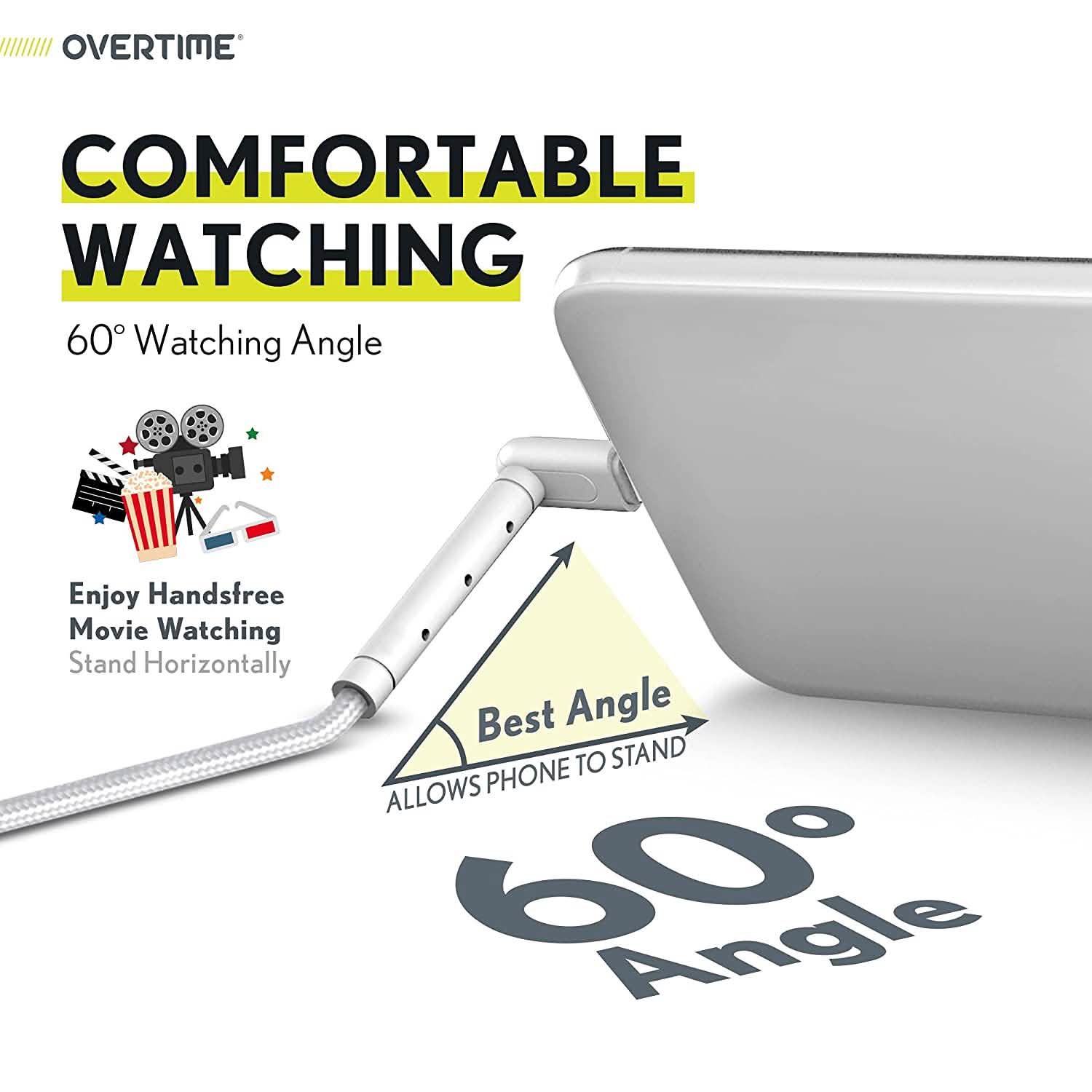 2-in-11 Charging Cable with Built in Stand Mobile Accessories - DailySale