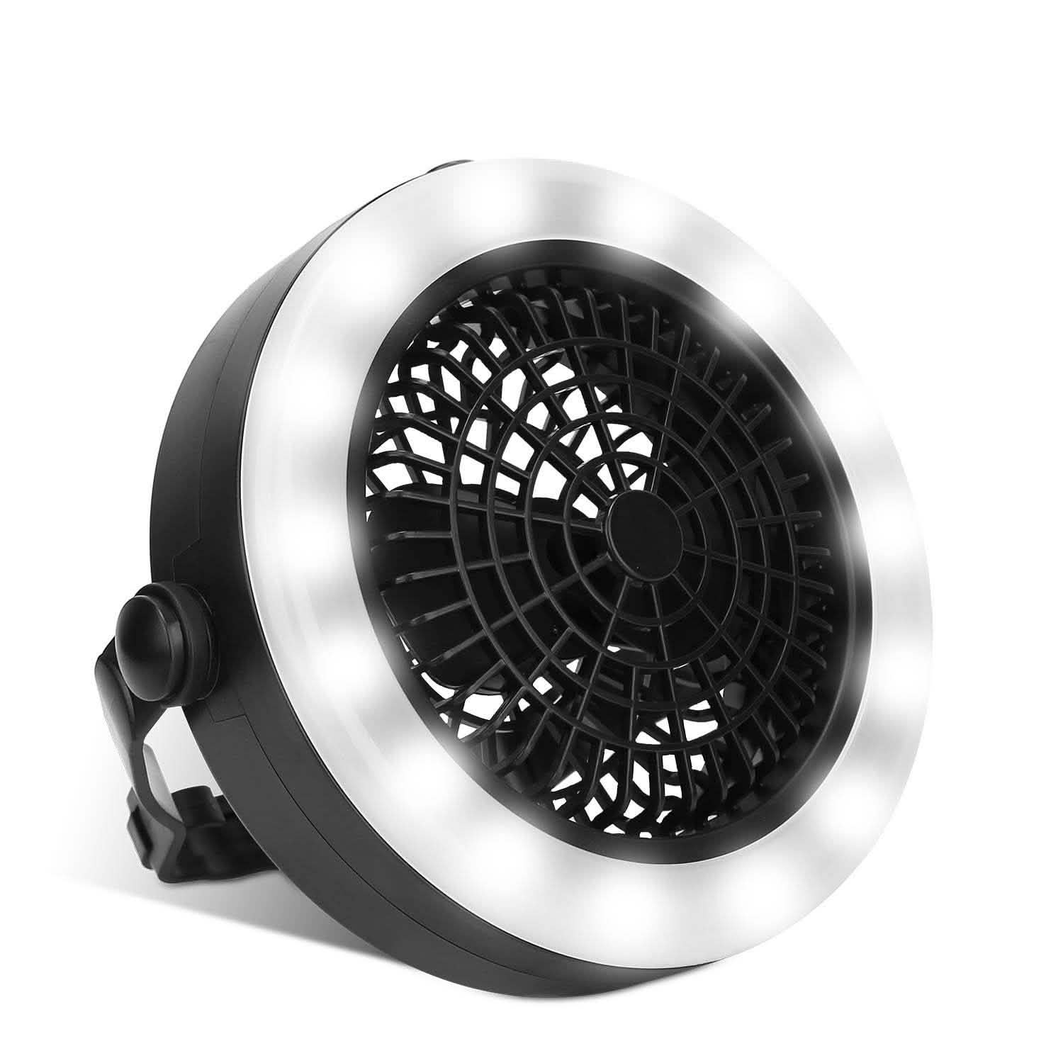 2-in1 Outdoor Battery/USB Operated Portable Camping LED Fan Sports & Outdoors - DailySale