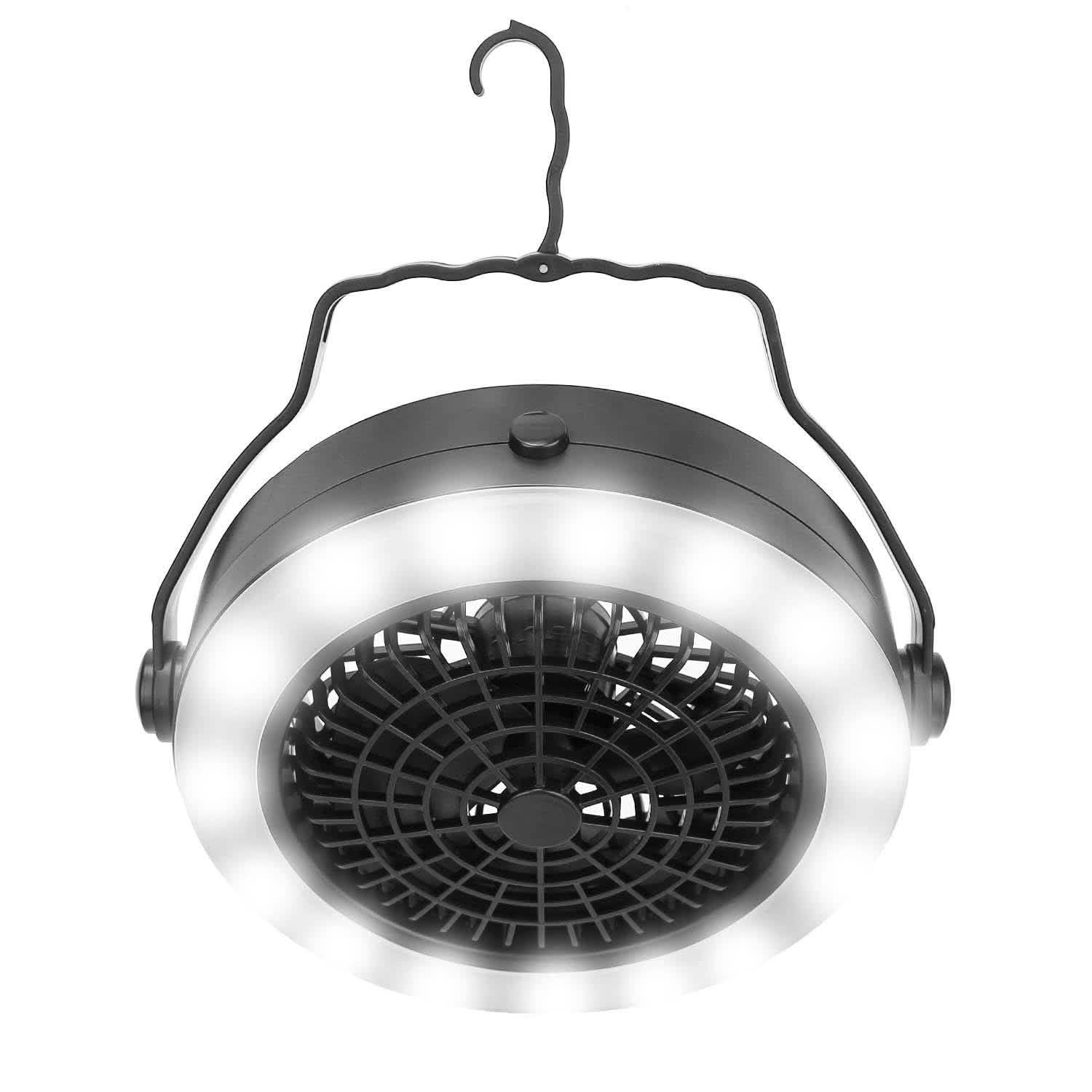 2-in1 Outdoor Battery/USB Operated Portable Camping LED Fan Sports & Outdoors - DailySale