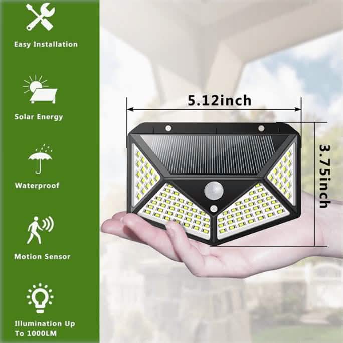 2-Pack: 100-LED Solar Powered Motion Sensor Lights With 270° Wide Angle Lighting & Decor - DailySale