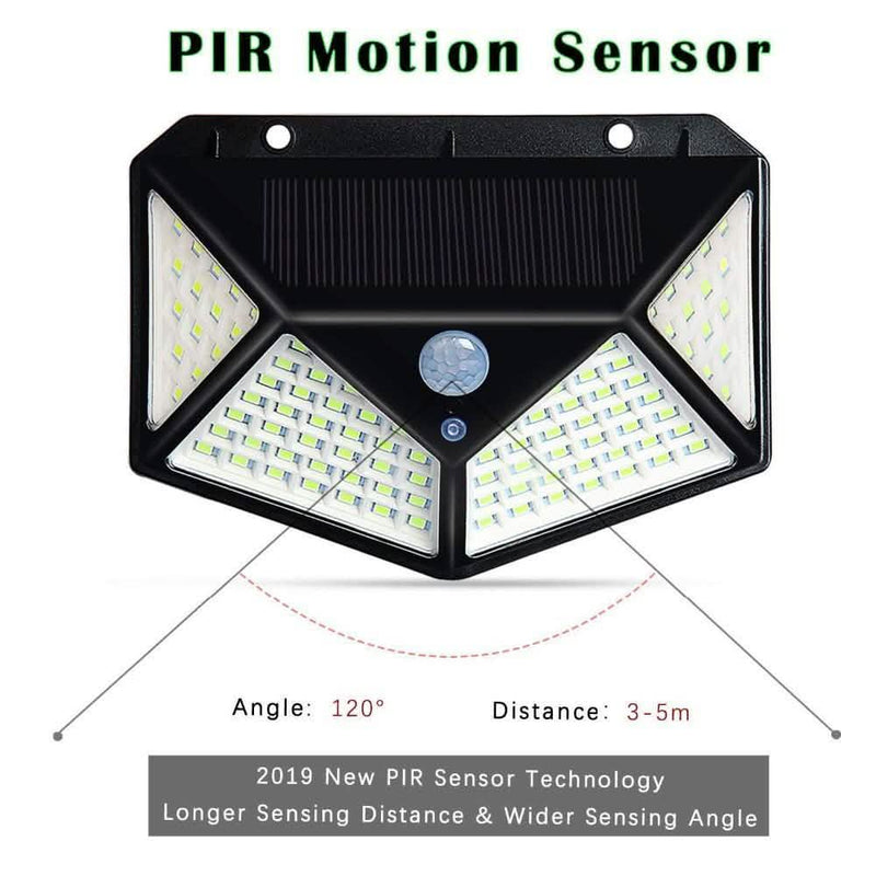 2-Pack: 100-LED Solar Powered Motion Sensor Lights With 270° Wide Angle Lighting & Decor - DailySale