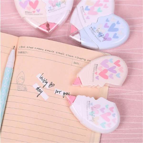 2-Pack: 10m Heart Shape Correction Tape Art & Craft Supplies - DailySale