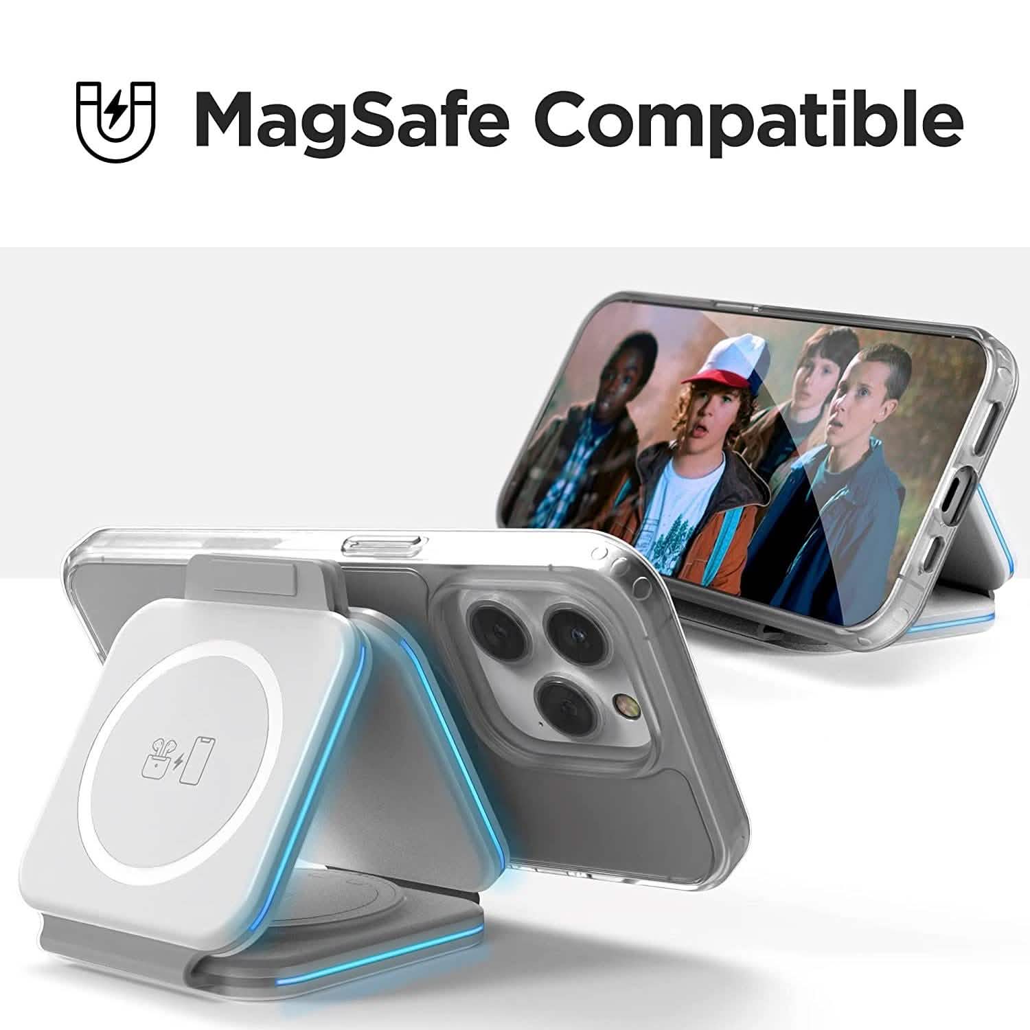 2-Pack: 3-in-1 Travel Charging Station for AirPods, Apple Watch and iPhone Mobile Accessories - DailySale