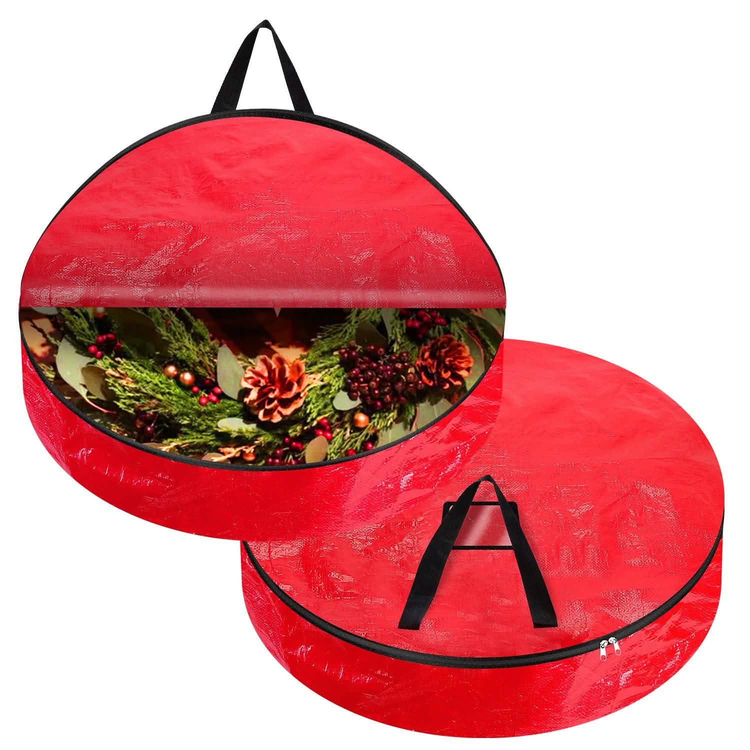 2-Pack: 30" Christmas Wreath Storage Bag 88L Closet & Storage - DailySale