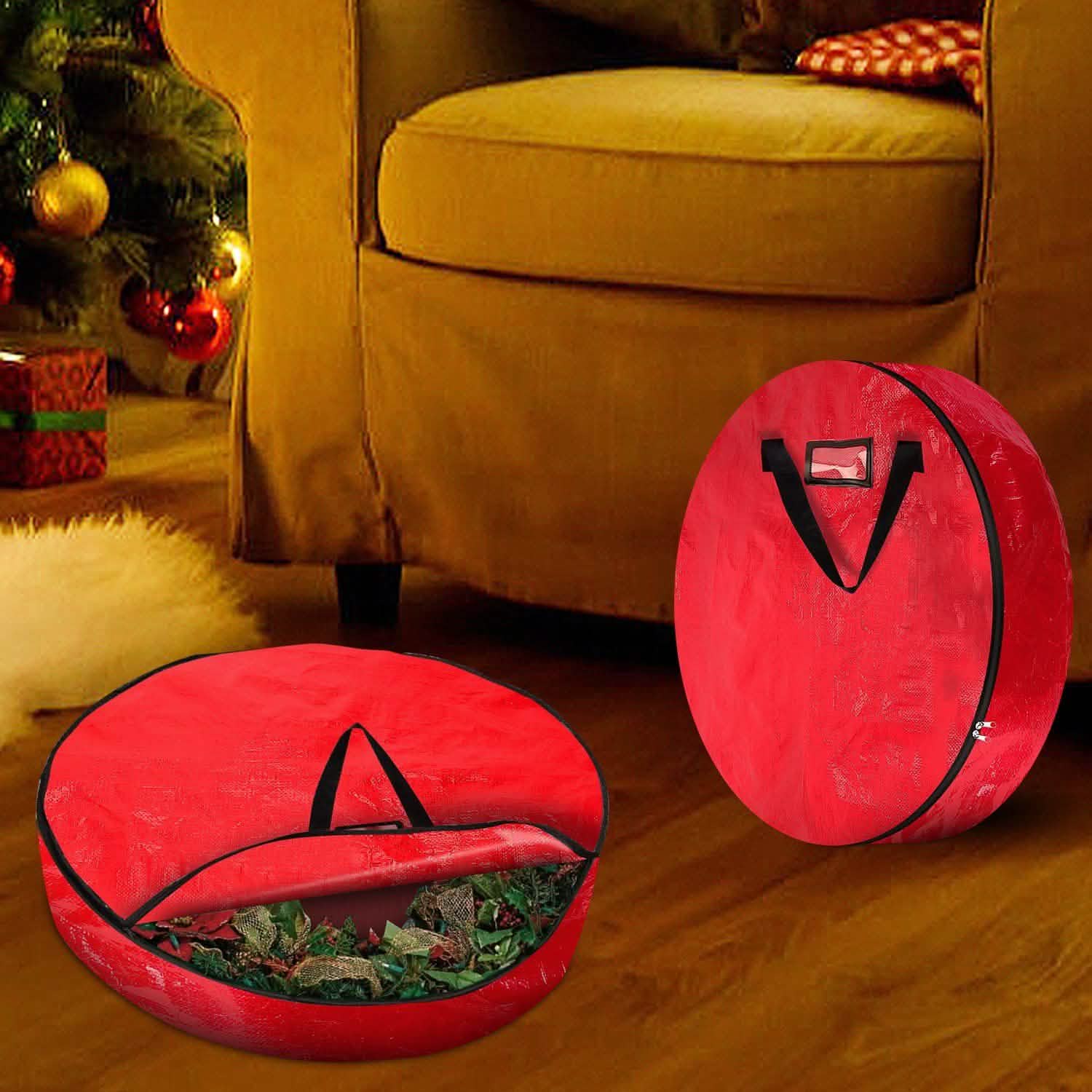 2-Pack: 30" Christmas Wreath Storage Bag 88L Closet & Storage - DailySale
