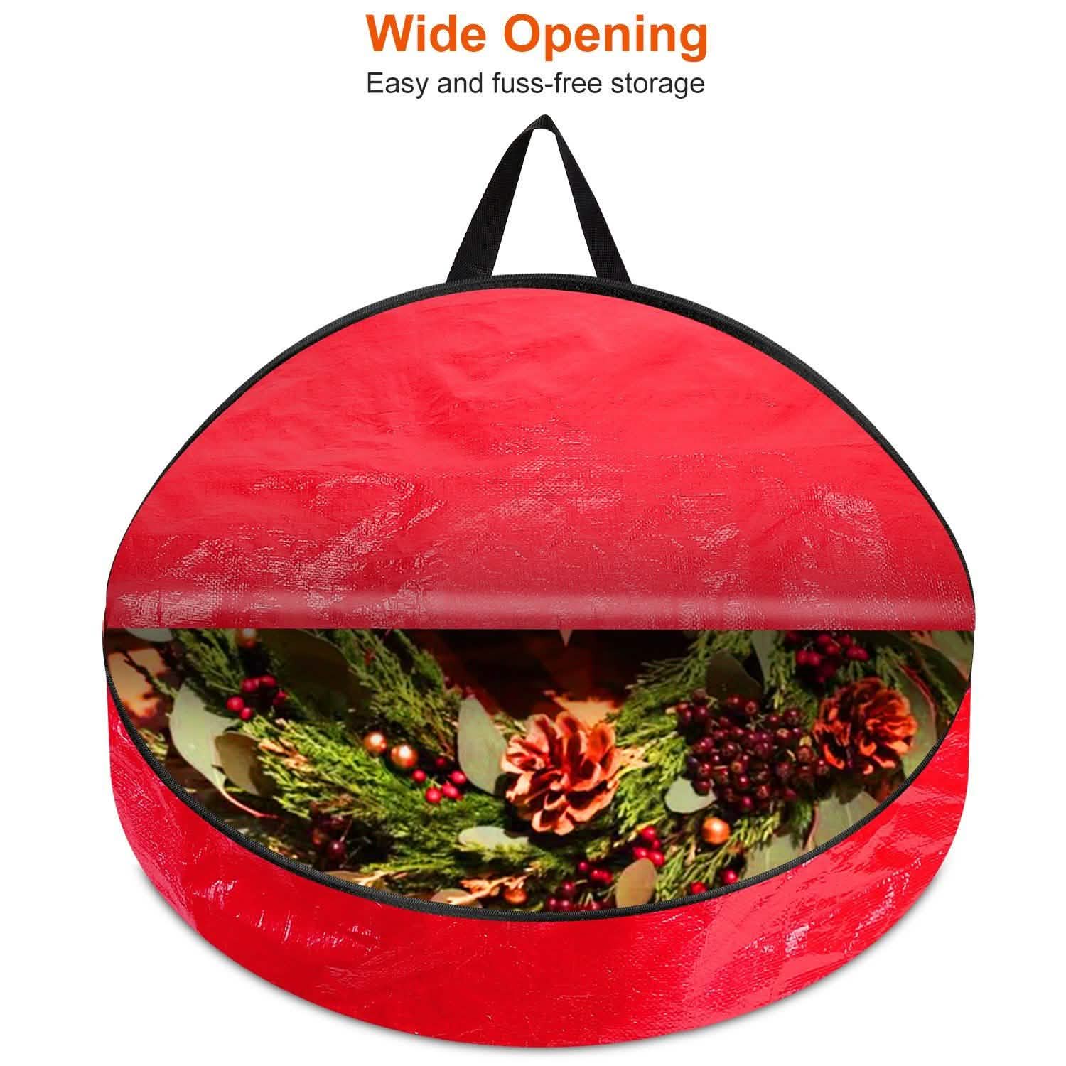 2-Pack: 30" Christmas Wreath Storage Bag 88L Closet & Storage - DailySale