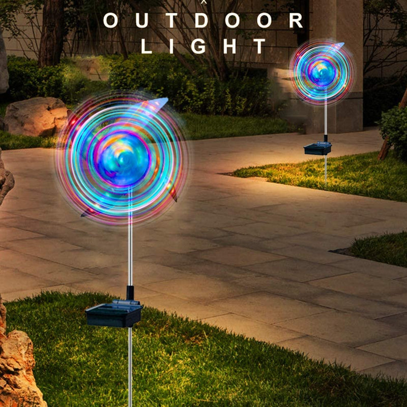2-Pack: 32LED Outdoor Solar Ground Light Garden Lawn Waterproof Windmill Lamp Garden & Patio - DailySale