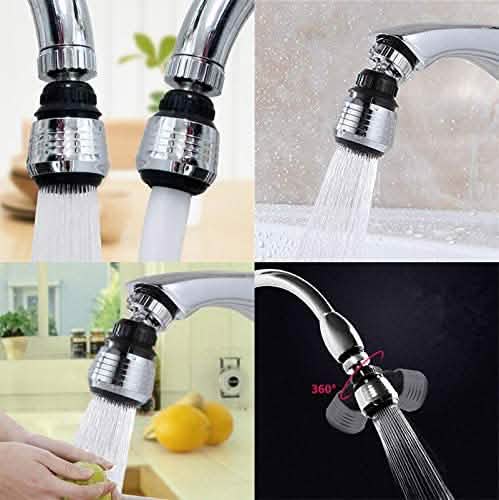 2-Pack: 360 Degree Swivel Faucet Aerator Deluxe Water Saving Faucet Sprayer Home Improvement - DailySale