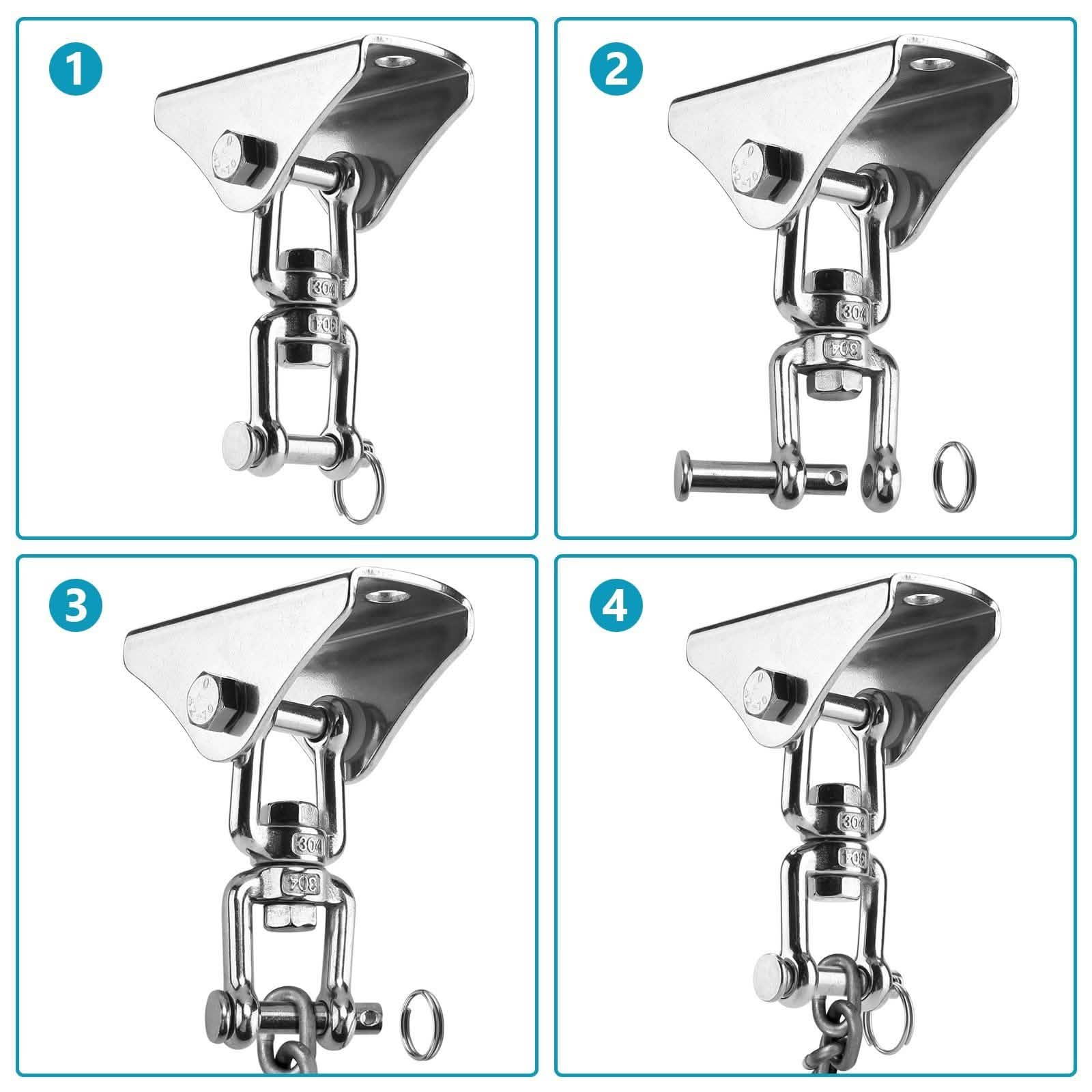 2-Pack: 360° Rotation Swing Hanger Brackets Set Everything Else - DailySale