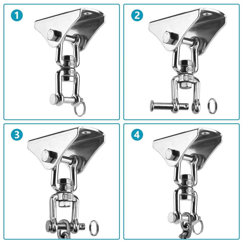 2-Pack: 360° Rotation Swing Hanger Brackets Set Everything Else - DailySale